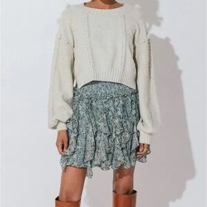 Cleobella Raquel Mini Skirt in Iris Floral (Blue-ish floral)